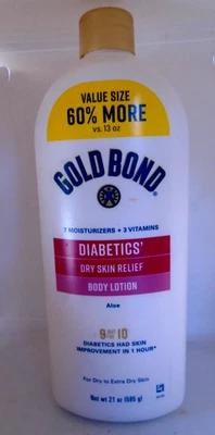 Gold Bond Loção Corporal para Alívio da Pele Seca para Diabéticos - 21 Oz - SOMENTE RECARGA QUEBRADA - Imagem 1 de 3