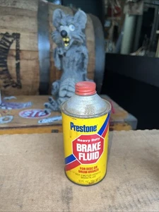 Vintage Prestone Brake Fluid Can Heavy Duty Disc or Drum 12 oz Union Carbide USA - Picture 1 of 3