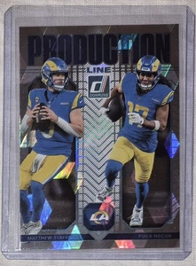 MATTHEW STAFFORD / PUKA NACUA 40/50 2025 Donruss Production Line INSERT #1 RAMS - Bild 1 von 5