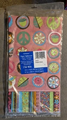 Hippie Chick Mariposa Suministros de Fiesta Papel Cubierta de Mesa 54 x102 Búho Bellota Corazón  Foto 1 de 4