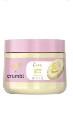 NEW SEALED DOVE X CRUMBL LEMON GLAZE COOKIE BODY SCRUB 15oz LIMITED EDITION  - Image 1 of 4