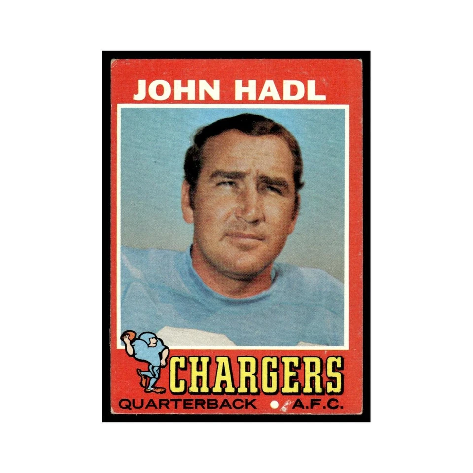 John Hadl 1971 Topps #255.0 San Diego Chargers Football Card EX - Image 1 of 3
