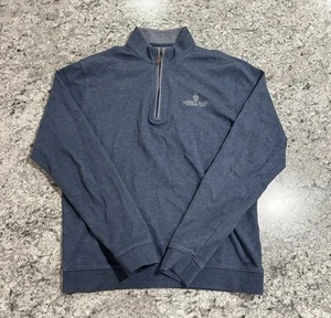Johnnie-O Quarter Zip Mens Medium Helios Blue Golf Beach JMKO1460 - Picture 1 of 9