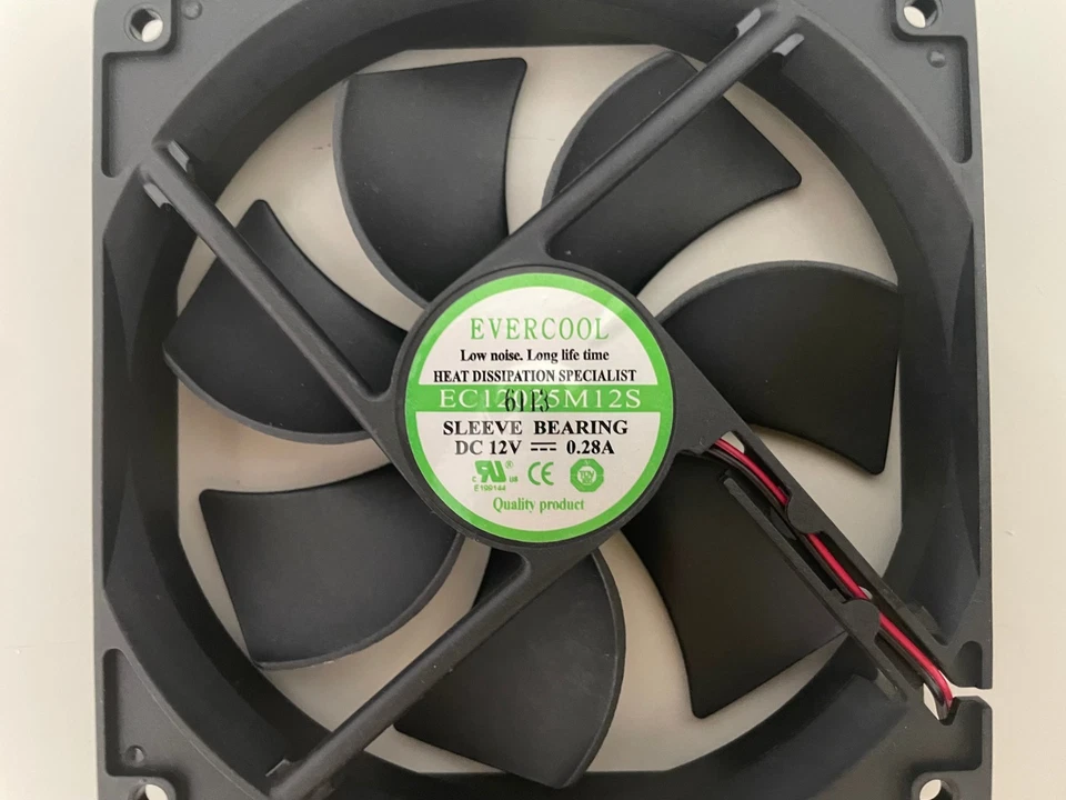 EverCool  120x25mm 4pin Sleeve Bearing Fan EC12025M12S - Image 1 of 3