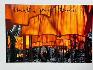 Christo & Jeane Claude Signed Original Postcard Art. The Gates’ Artist. - Picture 1 of 4
