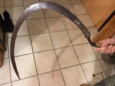 Ancienne Grande Serpe Faucille XIX Marque Gervi Ardèche Empurani - Photo 1/4