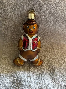 OWC Old World Christmas ornament Gingerbread Man blown glass figural - Picture 1 of 2