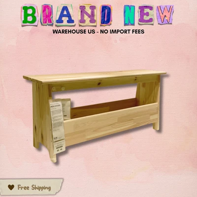 NEW IKEA PERJOHAN Bench with storage, pine, 39 3/8 "; FREESHIP - Image 1 of 4