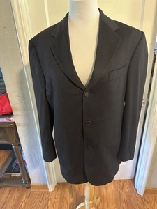 Hawthorn Platinum Made In Italy 100% Cashmere Blazer Jacket Men Black Size 40 Sh - Picture 1 of 10
