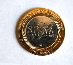 Ficha de juego Veinticinco dólares de plata Siena Hotel Reno Nevada - Imagen 1 de 3