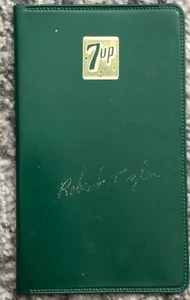 Scheck Notizbuch Halter 7UP Vinyl grün 60er Jahre Werbung Werbegeschenk Werbeartikel - Bild 1 von 5