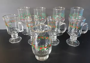 9 Vintage Arbys Libbey Glasses - Tumbler, Bow Stemmed Goblets, Footed Mugs - Picture 1 of 12