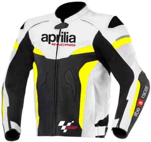 Aprilia Motorbike/Motorcycle Jacket Racing Riding Leather Men Sports Bike Jacket - Picture 1 of 4