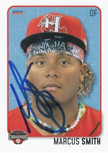 Carta Marcus Smith firmata IP 2023 Hickory Crawdads serie 1 Texas Rangers! - Foto 1 di 2