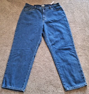 Pantalones de mezclilla forrados de franela de frijol Ll nuevos con etiquetas para mujer 20 regular 38x30 ajuste original relajado tiro alto - Imagen 1 de 15