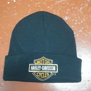 Harley Davidson Black beanie embroidered - Picture 1 of 3