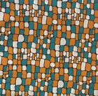 Prime DaViva orange & green bubbles African print, 100% cotton, 6 yards,45" long