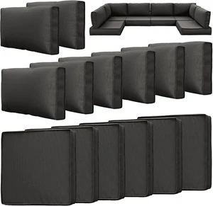 14 Pcs Outdoor Cushion Slipcovers Outdoor Patio Cushion Covers Replacement Water - Picture 1 of 7