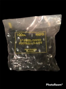 100 Steel Tipped Football Black Cleats 1/2" #NPB Athletic Specialties - Bild 1 von 5