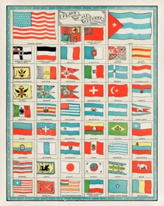 The Flags of All Nations 1901 by Flags of the World Giclee Art Print Ships Free - Picture 1 of 3