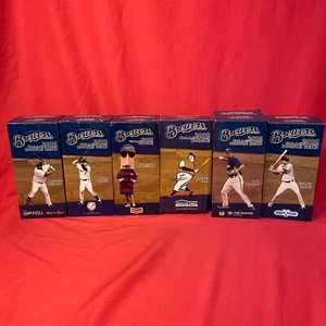 2008 Milwaukee Brewers Bobblehead Set of 6 Prince Fielder Ryan Braun Barrel Man - Picture 1 of 9