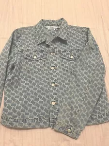 Giacca Vintage Y2K Tommy Hilfiger Denim Monogram XL Grunge Punk Cappotto Trendy - Foto 1 di 14