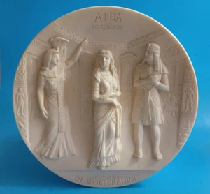 DE COLECCIÓN BRADEX ITALIA PLACA DE ALABASTRO ESCULTURA DISEÑO GINO RUGGERI "AIDA" - Imagen 1 de 10