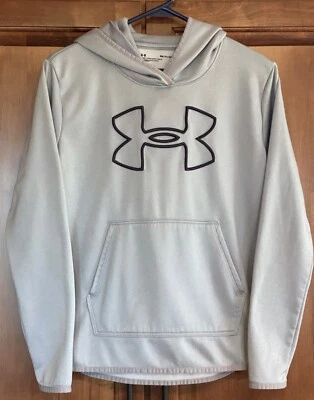 Pullover Hoodie Under Armour Big Logo Women's Fleece Loose Fit Size SM/P - Image 1 of 4