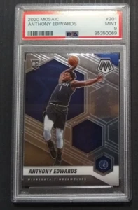 2020 Mosaic Anthony Edwards RC PSA 9 #201 Timberwolves - Picture 1 of 2
