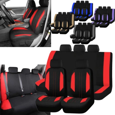 For Nissan Car Auto Seat Cover 5-Seats Full Set Front Rear Protector Cushion Mat - Image 1 of 4