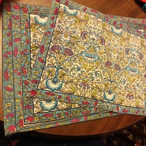 Manteles individuales florales vintage India - Imagen 1 de 4