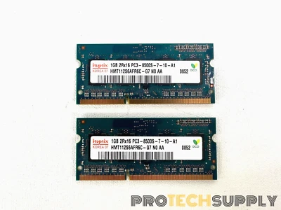 (Lot of 2) Hynix 1GB 2Rx16 SoDimm DDr3 HMT112S6AFR6C-G7 with WARRANTY - Image 1 of 2