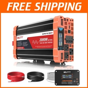 Versatile 2000W Pure Sine Wave Inverter - Ideal for Home, RV, and Solar Power - Picture 1 of 11