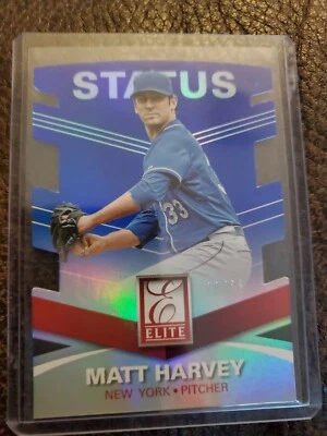 2015 PANINI ELITE MATT HARVEY STATUS BLUE DIE CUT #/33 METS NORTH CAROLINA  - Image 1 of 2