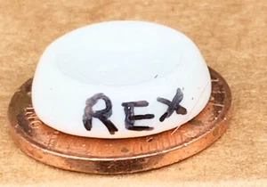 Puppenhaus Haustier Schale Leerer Weiß Keramik 1:12 Maßstab Essen Zubehör Rex - Bild 1 von 6