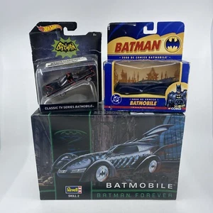 Batmobile Model Kit, 2000 Batmobile Corgi Die-Cast, Batman Hot Wheels New In Box - Picture 1 of 20