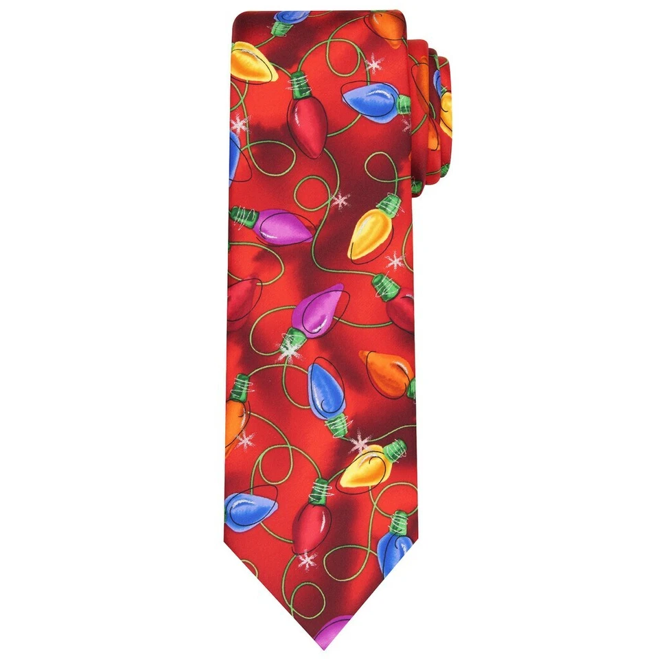Jerry Garcia Christmas Collection Neck Tie Holiday Lights Ship
