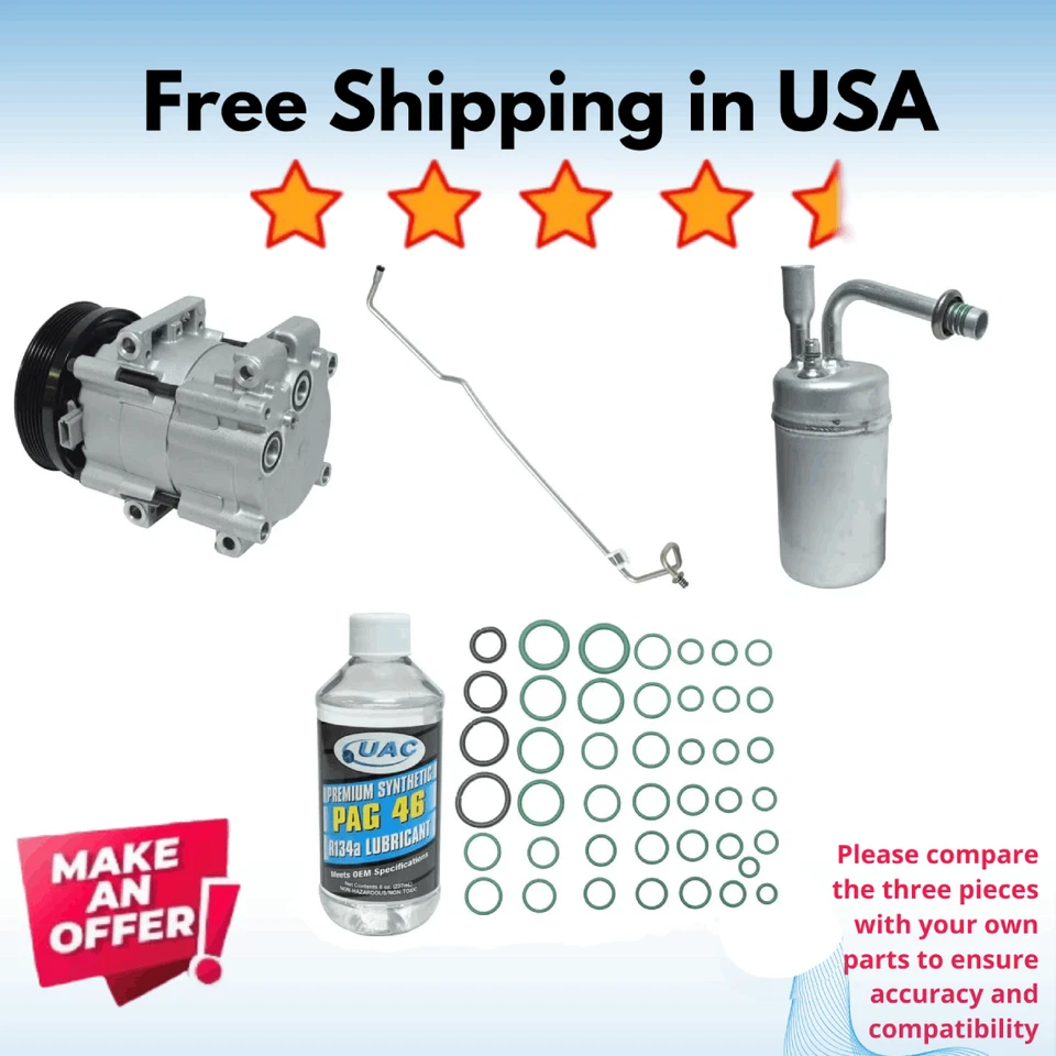 Compresor y válvula aire acondicionado apto para Lincoln Continental 1995-2002 Foto 1 de 1