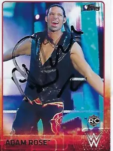ADAM ROSE 2015 TOPPS WWE #1 - WWE SUPERSTAR firmado - Imagen 1 de 1