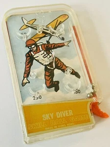 Vintage Handheld Pinball SKY DIVER Skill Ball Game Toy Made In Hong Kong - Picture 1 of 3