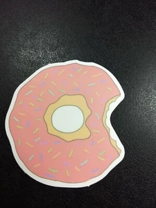 Pegatina para botella de agua rosa Sprinkle Donut (para computadora portátil, botella de agua, esquí) - Imagen 1 de 2