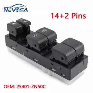 Front Left Master Power Window Switch For Nissan Altima/EX35 EX37 25401-ZN50C - Picture 1 of 6