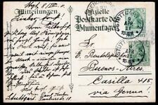 1174 GERMANY TO ARGENTINA PRIVATE STATIONERY POSTAL CARD 1911 ROYALTY  STUTTGART