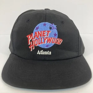Vintage Planet Hollywood Snapback Atlanta 90s Black Embroidered Made in USA - Bild 1 von 7