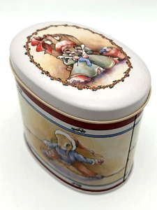 Vintage 80s Enesco Mouse Mice Metal Christmas Tin with Lid 1984 - Picture 1 of 12