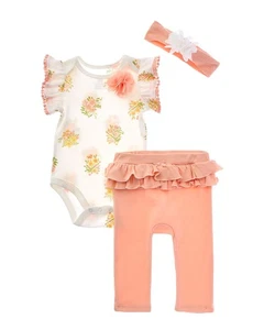 Catherine Malandrino 3Pc Drop Needle Bodysuit & Pant Set - Picture 1 of 4