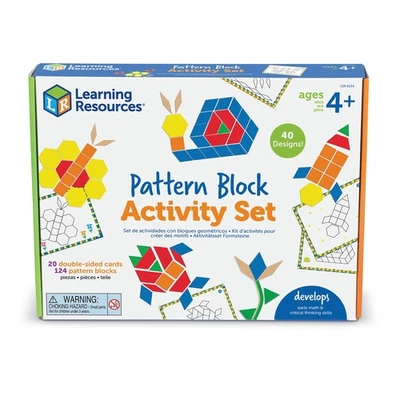 Pattern Block Design Set 124 Blocks 20 Cards Artsy Stem Challenges Ages 4+ - Image 1 of 4