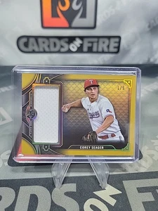 2022 Topps Triple Threads Corey Seager #/9 Jumbo Relic Rangers - Picture 1 of 2