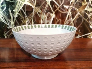 ARZBERG Germany - Form 2375 Golfball grüne Blüte - schöne Servierschüssel Ø 19cm - Bild 1 von 5