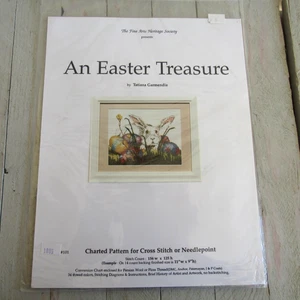 Vintage Cross Stitch Fine Arts Heritage AN EASTER TREASURE Charted Pattern - Picture 1 of 3